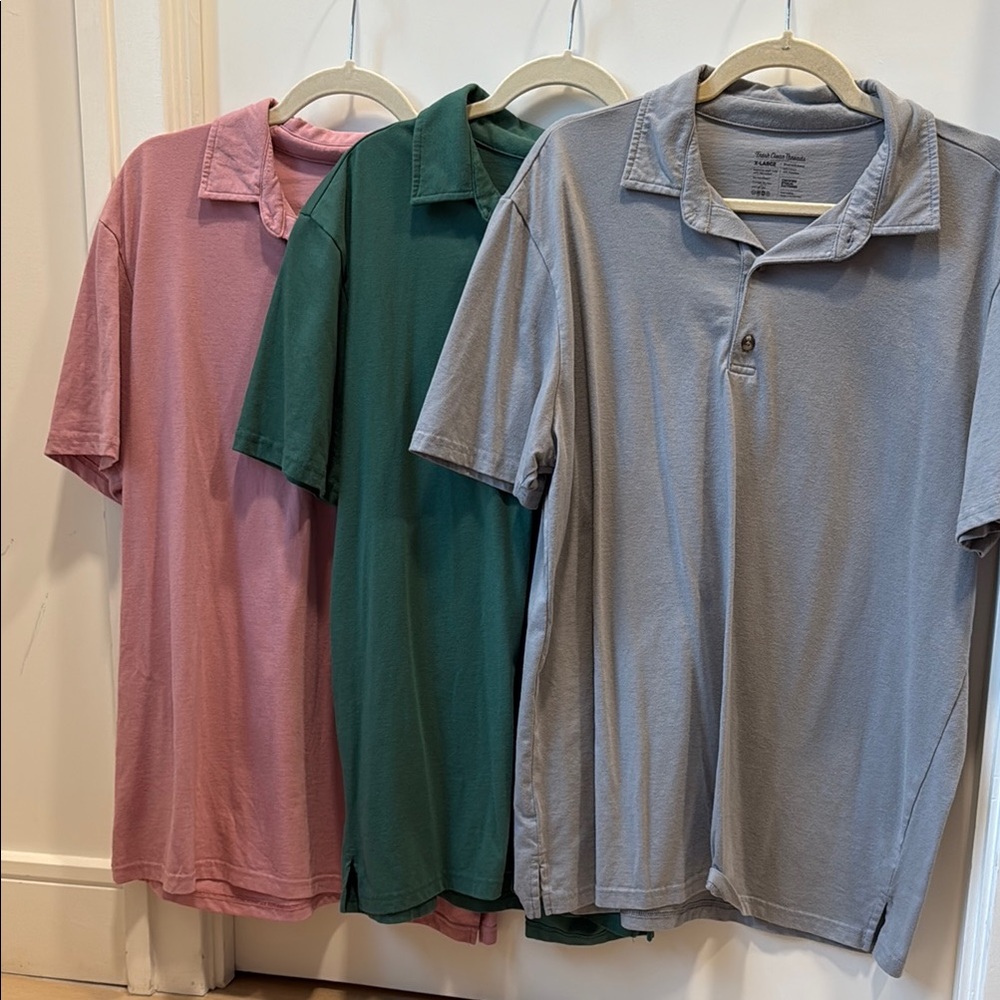 Casual Pink and Green Polo Shirts Collection